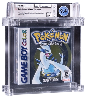 2000 GBC Game Boy Color Nintendo (USA) "Pokemon Silver Version" Sealed Video Game - WATA 9.4/A+
